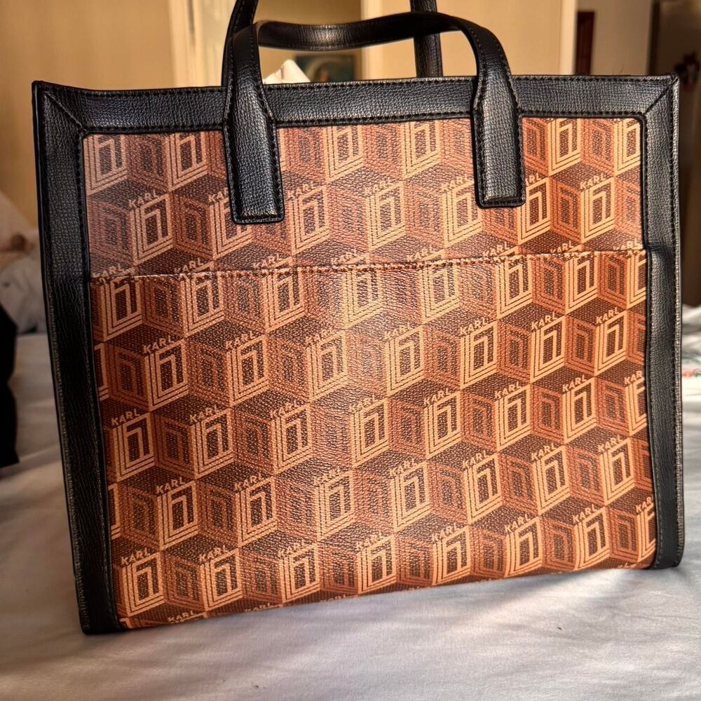 Karl-lagerfeld Women's Brown and Black Bag